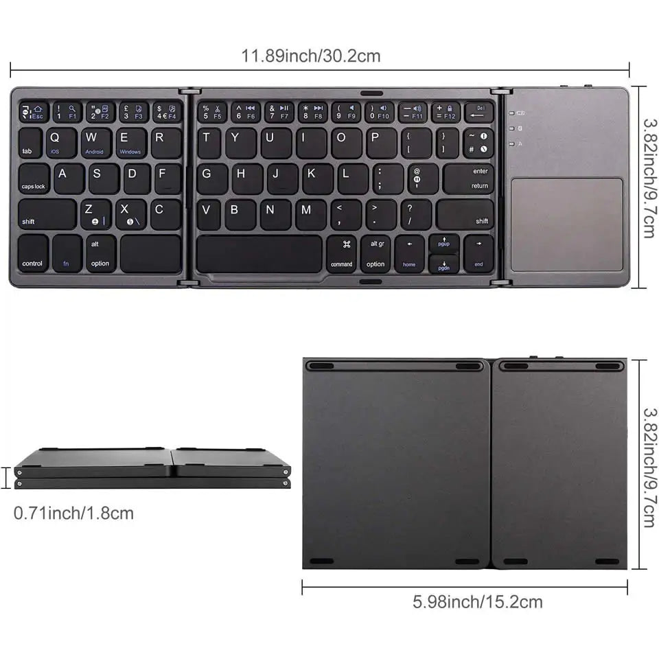 SLEEK™  Portable Bluetooth Keyboard With Touchpad